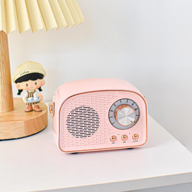 Retro Round Bluetooth Radio Speaker-Orizon Depot