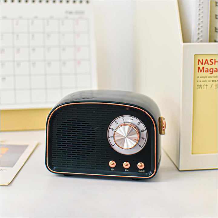 Retro Round Bluetooth Radio Speaker-Orizon Depot