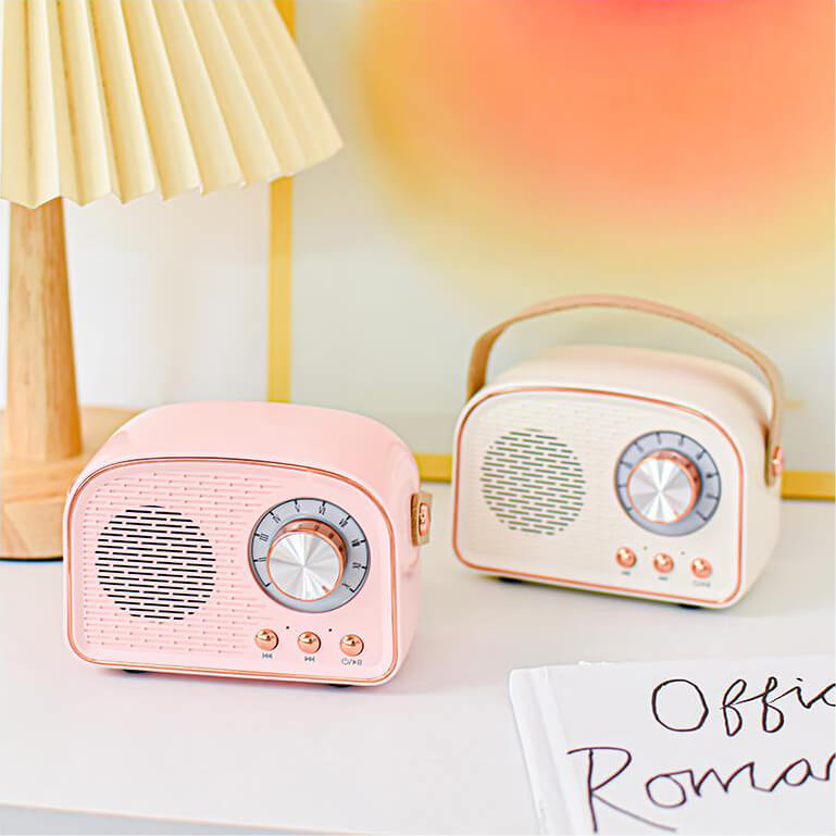 Retro Round Bluetooth Radio Speaker-Orizon Depot