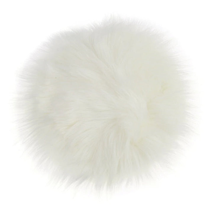 Faux Fur Round Seat Cushion for Comfort and Style-Orizon Depot