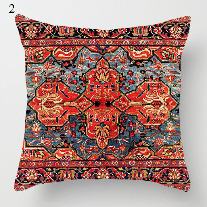 Boho Mandala Print Linen Throw Pillow Case for Home Decor-Orizon Depot