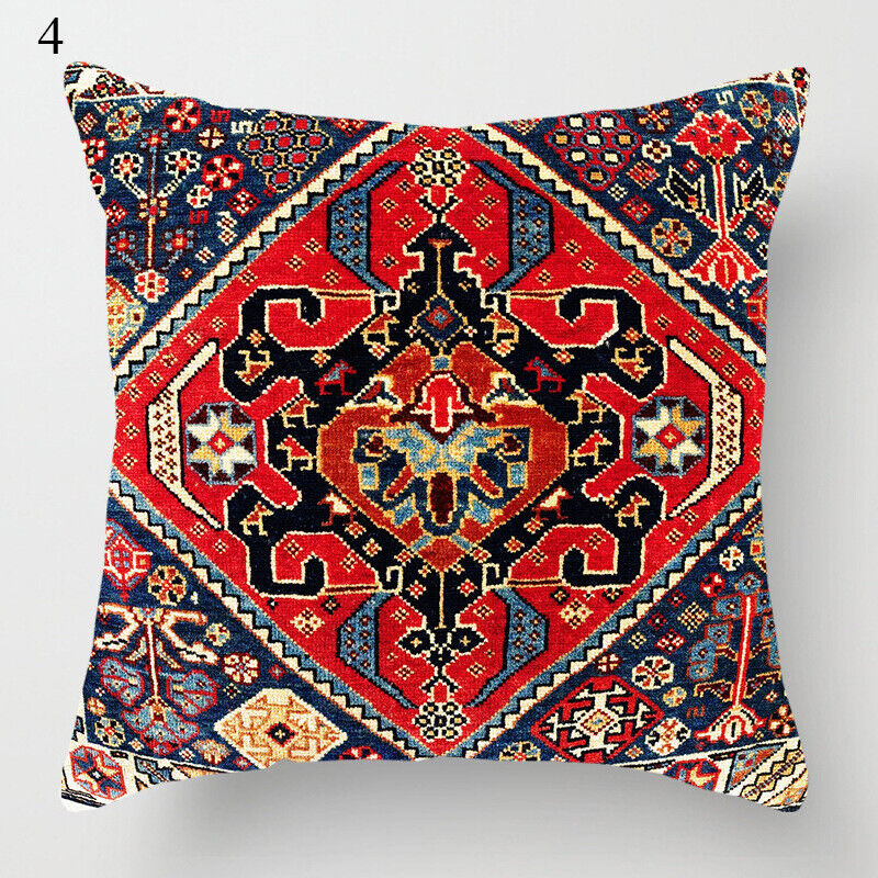 Boho Mandala Print Linen Throw Pillow Case for Home Decor-Orizon Depot