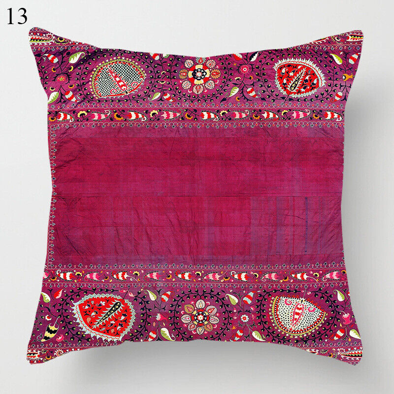 Boho Mandala Print Linen Throw Pillow Case for Home Decor-Orizon Depot