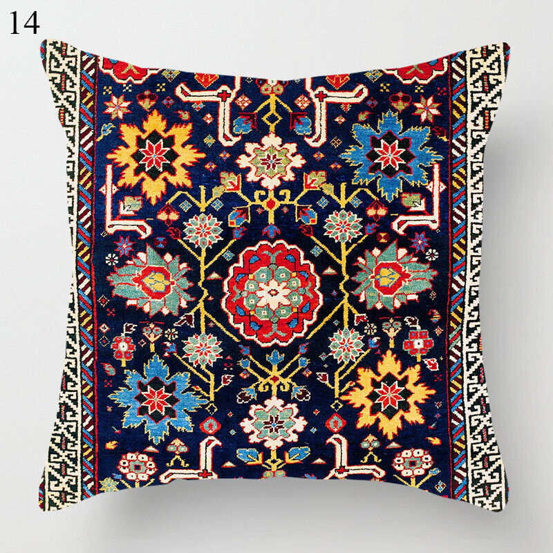 Boho Mandala Print Linen Throw Pillow Case for Home Decor-Orizon Depot