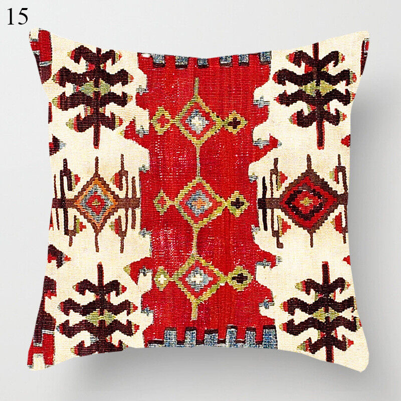 Boho Mandala Print Linen Throw Pillow Case for Home Decor-Orizon Depot