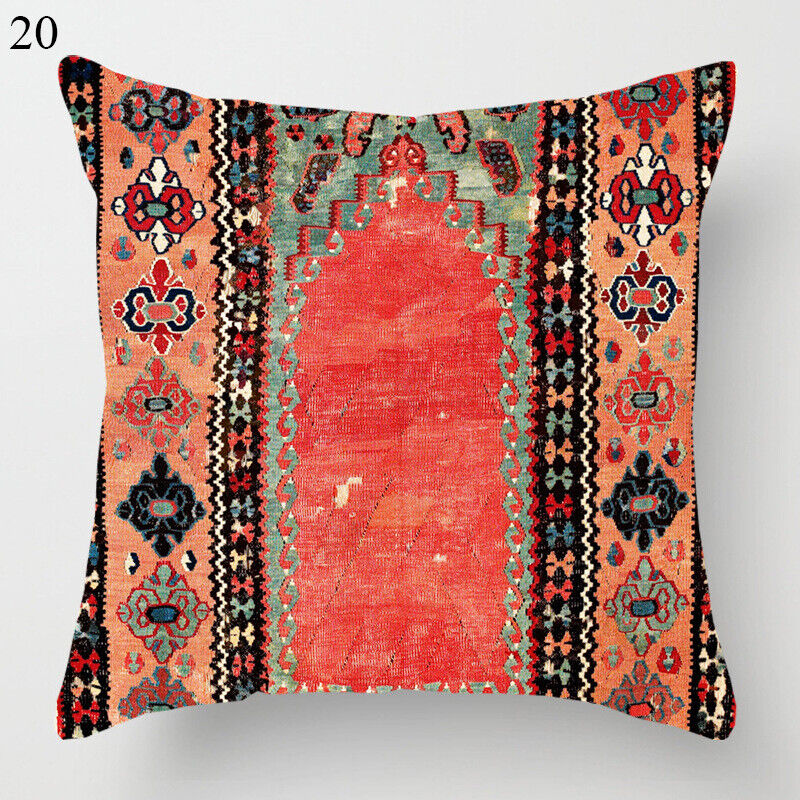 Boho Mandala Print Linen Throw Pillow Case for Home Decor-Orizon Depot