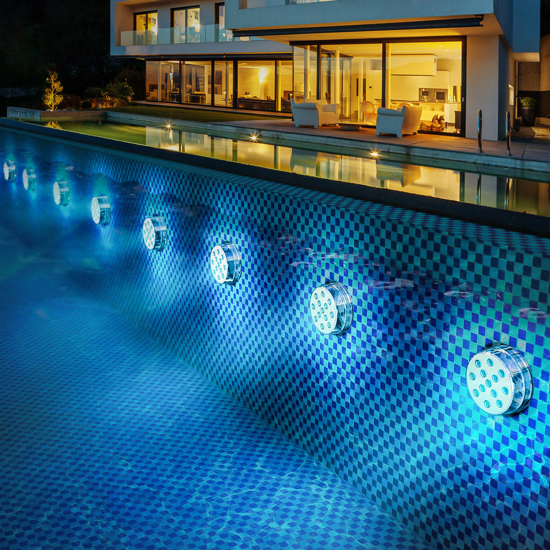 Underwater Pool Lighting with 10 LED Lights for Enhanced Ambiance-Orizon Depot