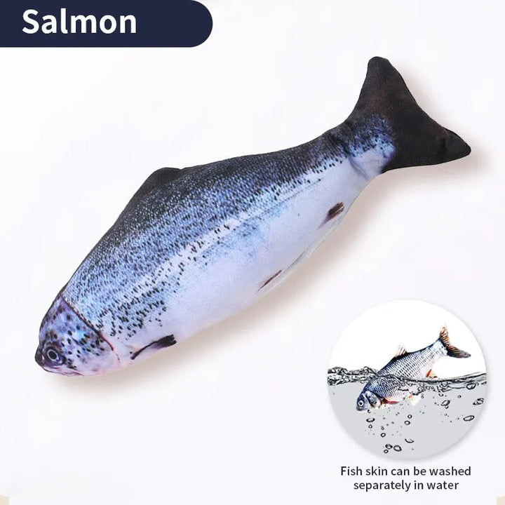 Interactive USB Charging Cat Toy - Fun Fish Design