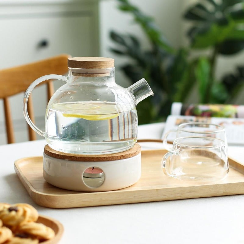 Scandinavian Glass Teapot Set for Elegant Tea Brewing-Orizon Depot