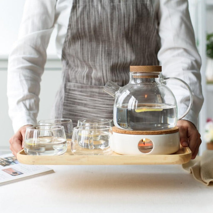 Scandinavian Glass Teapot Set for Elegant Tea Brewing-Orizon Depot