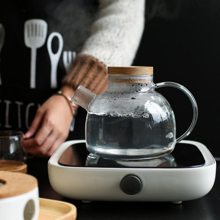 Scandinavian Glass Teapot Set for Elegant Tea Brewing-Orizon Depot