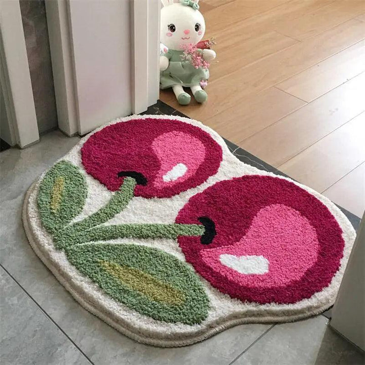Cherry Tufted Bath Mat for Luxurious Bathroom Comfort-Orizon Depot