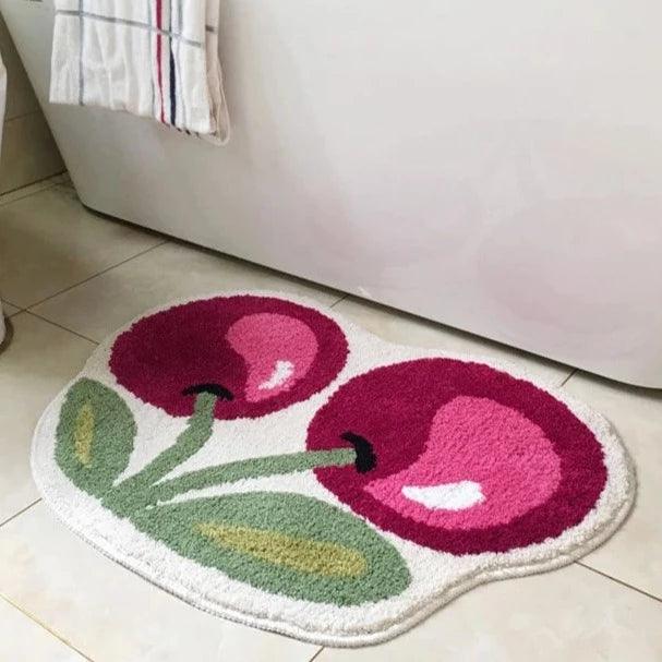 Cherry Tufted Bath Mat for Luxurious Bathroom Comfort-Orizon Depot