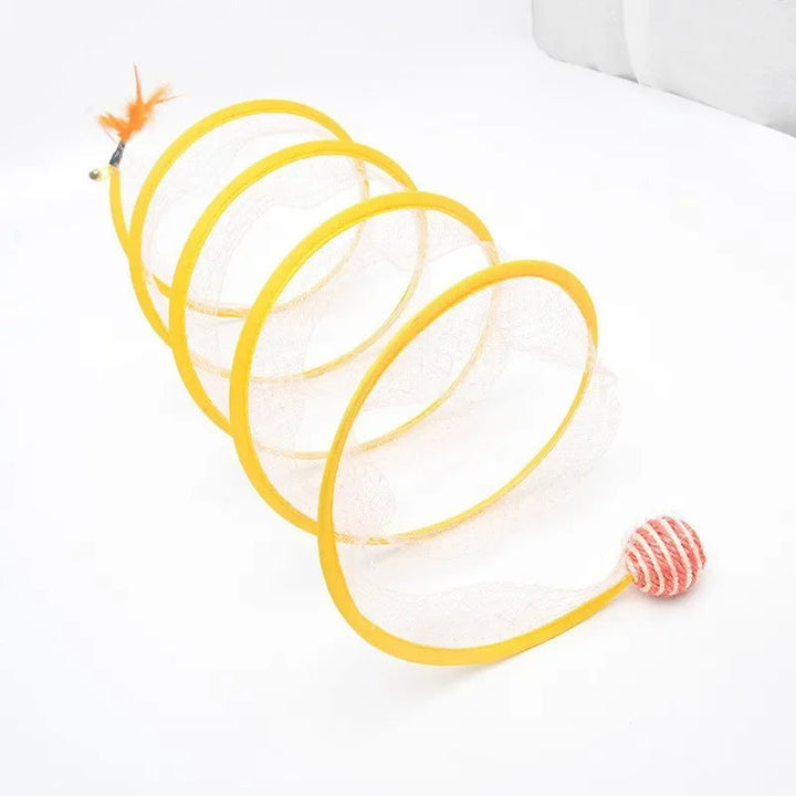 Interactive Collapsible S-Type Cat Tunnel for Fun Playtime
