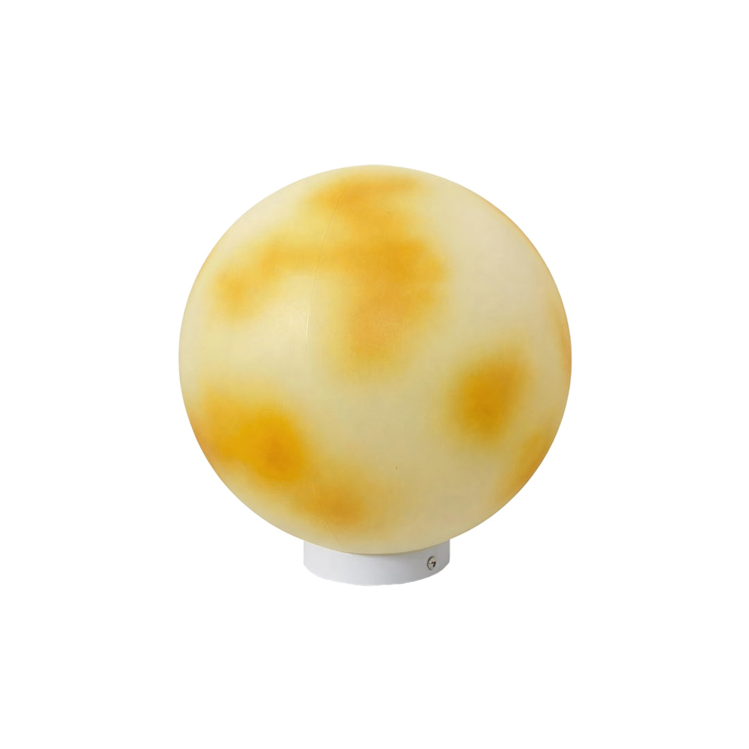 Moon-Shaped Stone Outdoor Decorative Pillar Light