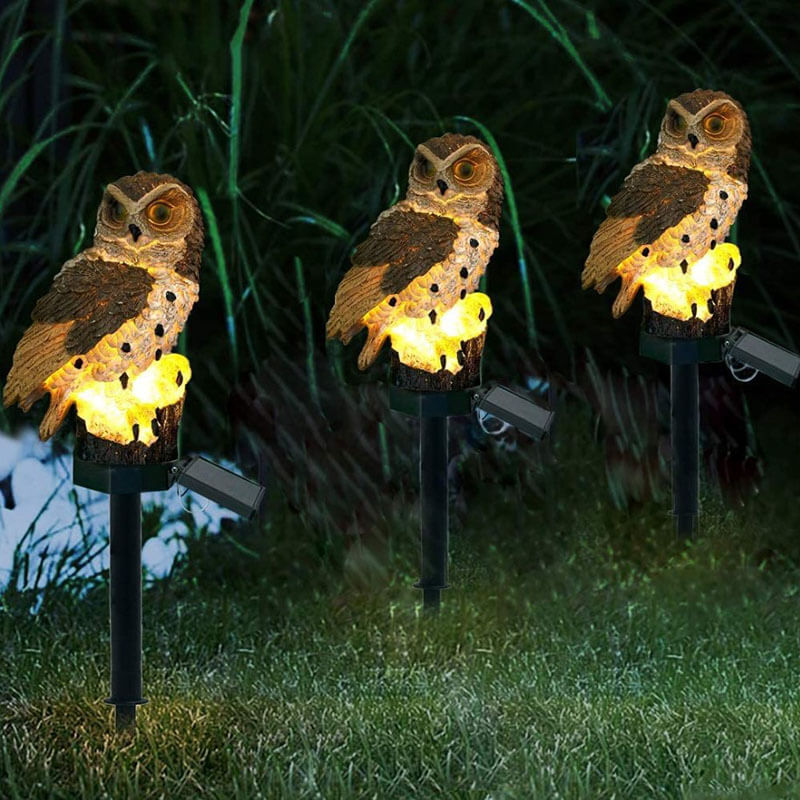 Solar Garden Owl Lamp - Eco-Friendly Outdoor Lighting-Orizon Depot