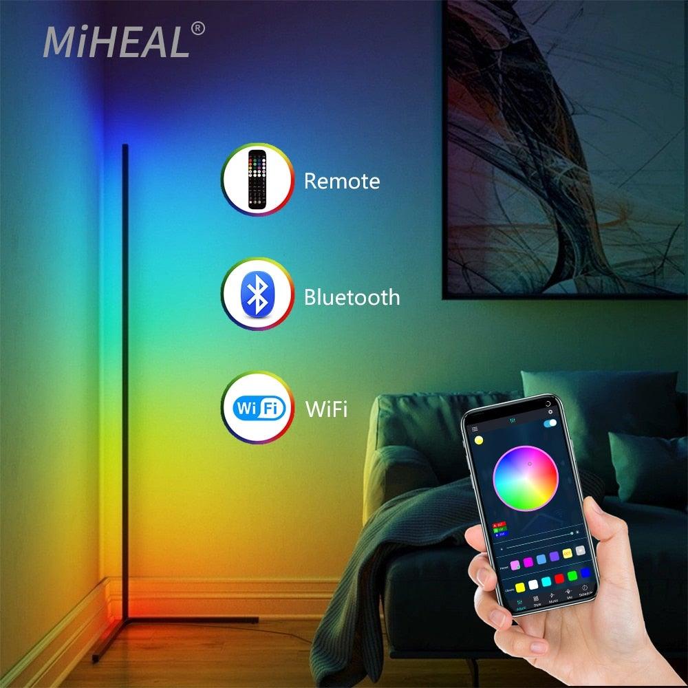 Smart LED Floor Lamp with Adjustable Brightness and Modern Design-Orizon Depot