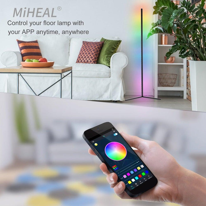 Smart LED Floor Lamp with Adjustable Brightness and Modern Design-Orizon Depot