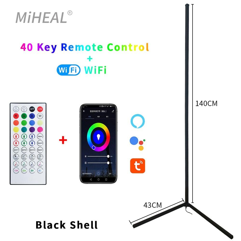 Smart LED Floor Lamp with Adjustable Brightness and Modern Design-Orizon Depot