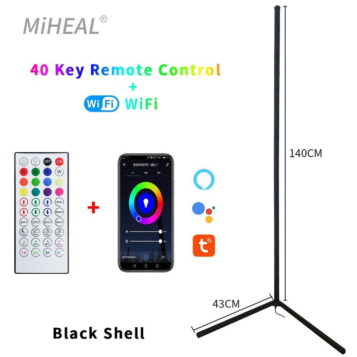 Smart LED Floor Lamp with Adjustable Brightness and Modern Design-Orizon Depot