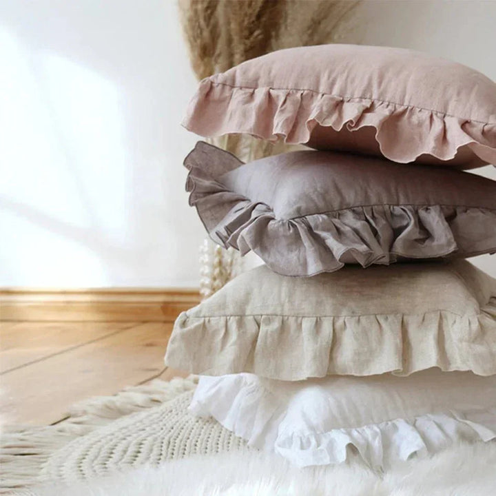 Soft Linen Ruffle Pillowcase for Cozy Home Decor-Orizon Depot