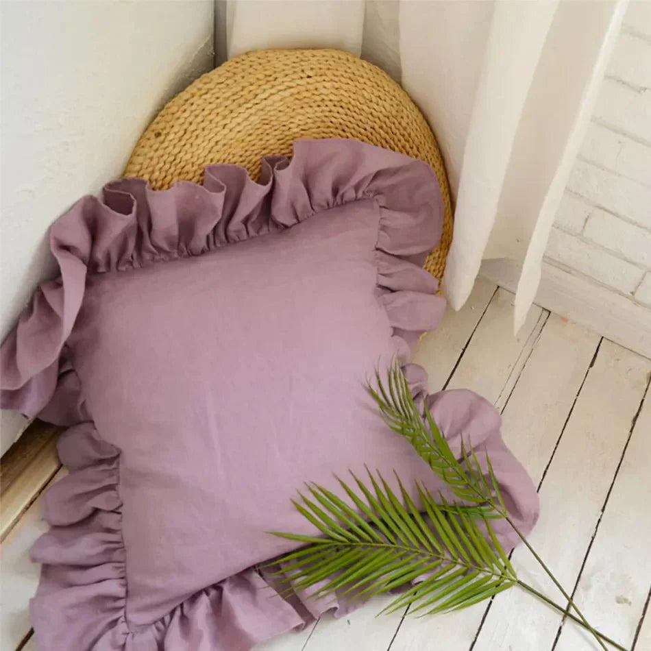 Soft Linen Ruffle Pillowcase for Cozy Home Decor-Orizon Depot
