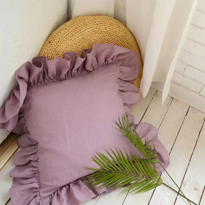 Soft Linen Ruffle Pillowcase for Cozy Home Decor-Orizon Depot