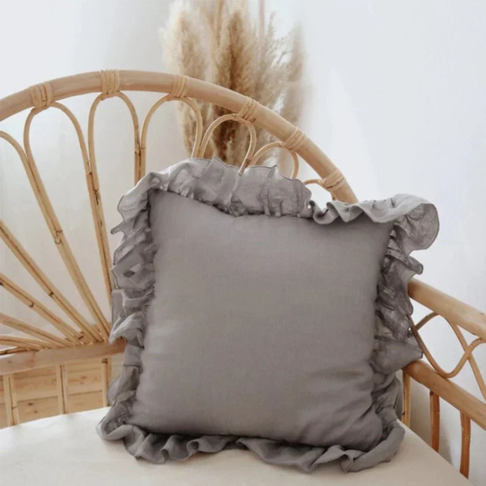 Soft Linen Ruffle Pillowcase for Cozy Home Decor-Orizon Depot