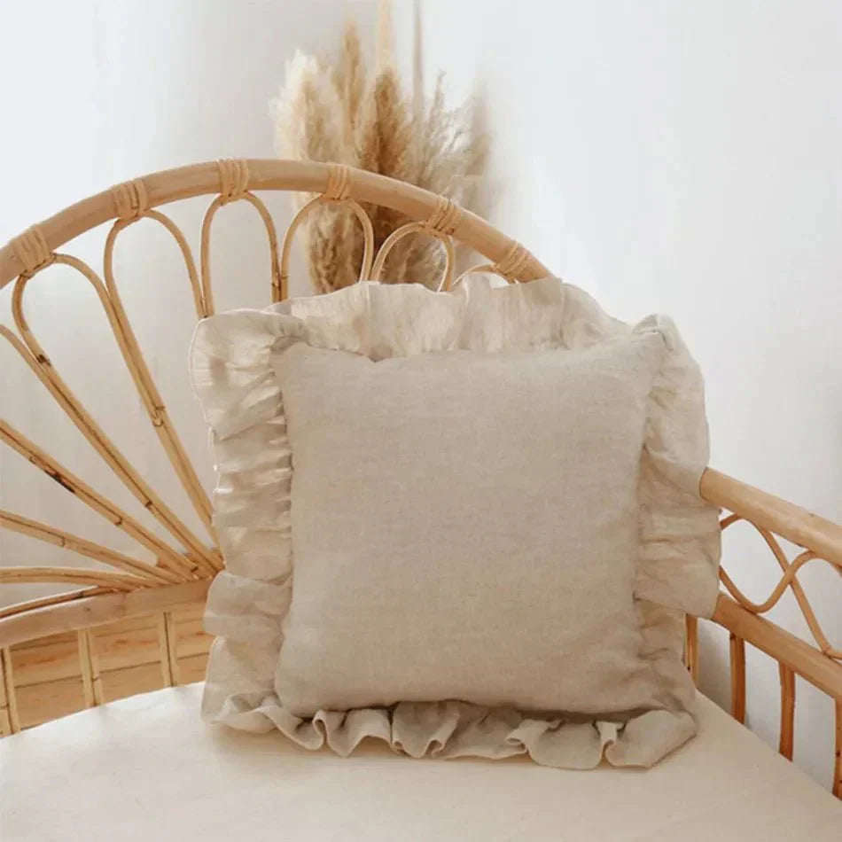 Soft Linen Ruffle Pillowcase for Cozy Home Decor-Orizon Depot