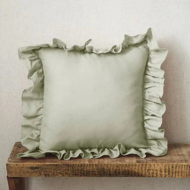 Soft Linen Ruffle Pillowcase for Cozy Home Decor-Orizon Depot