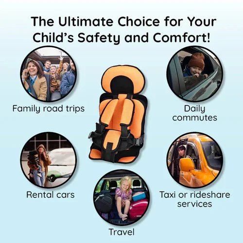 Portable Foldable Child Car Booster Seat for Travel Safety-Orizon Depot