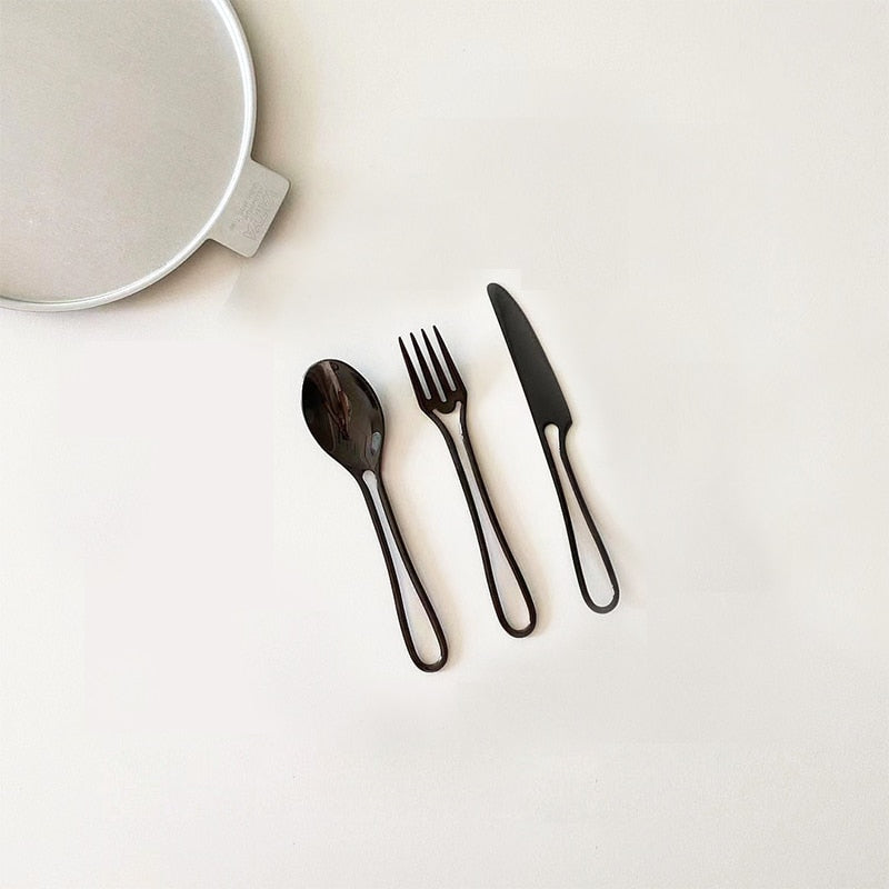 Stainless Steel Outline Cutlery Set for Elegant Dining-Orizon Depot
