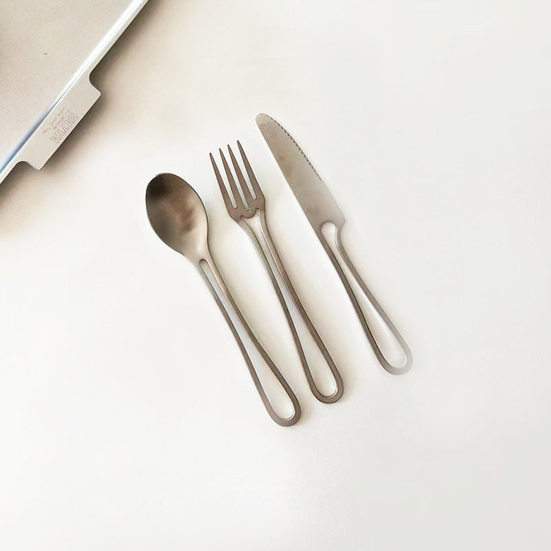Stainless Steel Outline Cutlery Set for Elegant Dining-Orizon Depot
