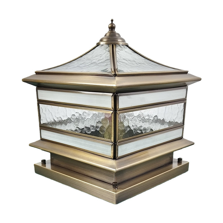 Retro Copper Solar Fence Post Lights - Waterproof Outdoor Decor