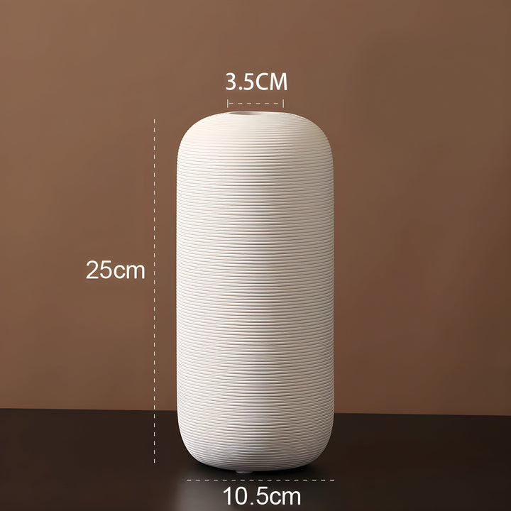 Minimalistic Handcrafted Ceramic Zen Vase for Home Decor-Orizon Depot