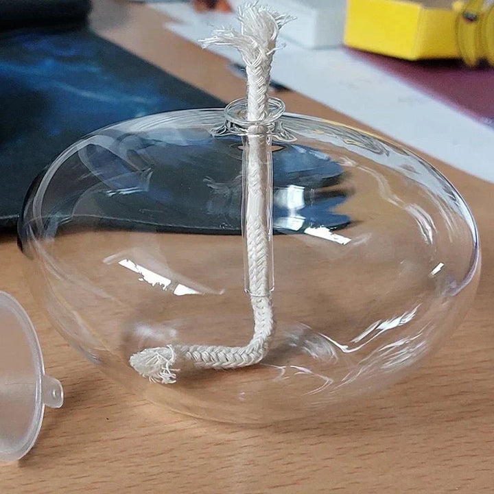 Transparent Glass Oil Lamp for Candles - Elegant Home Decor-Orizon Depot
