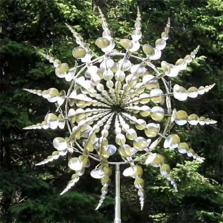 Windmill Garden Decoration - Magic Metal Outdoor Accent Piece-Orizon Depot