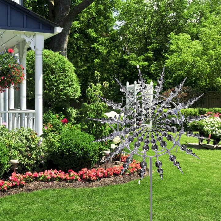 Windmill Garden Decoration - Magic Metal Outdoor Accent Piece-Orizon Depot
