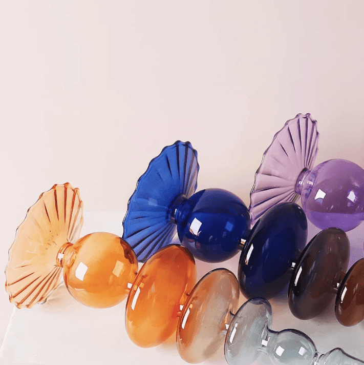 Two-Tone Glass Classic Craft Candle Holder-Orizon Depot