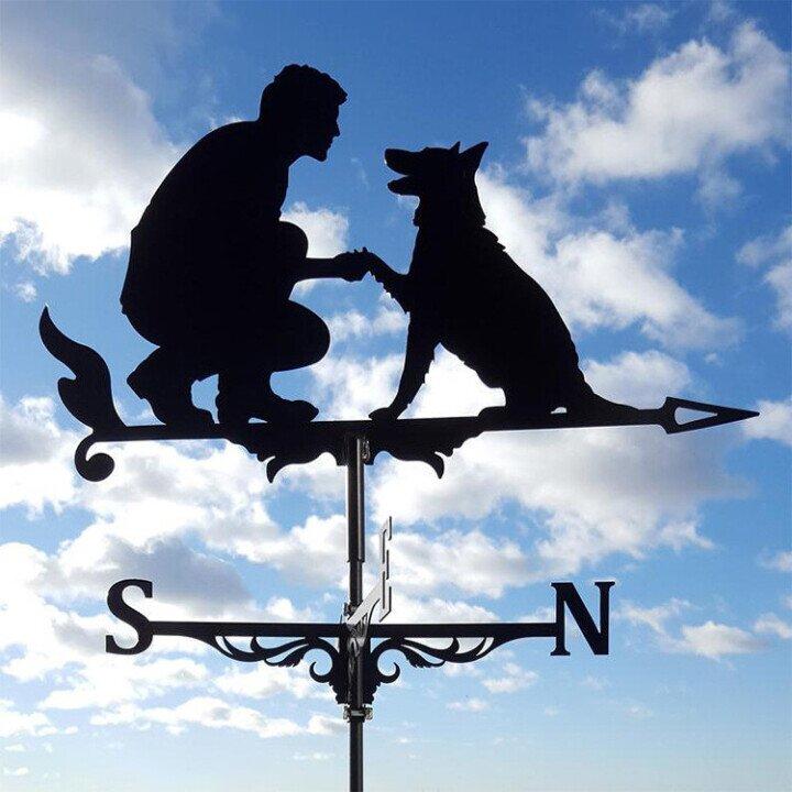 Retro Witch Shape Weather Vane - Unique Windy Design Decor-Orizon Depot
