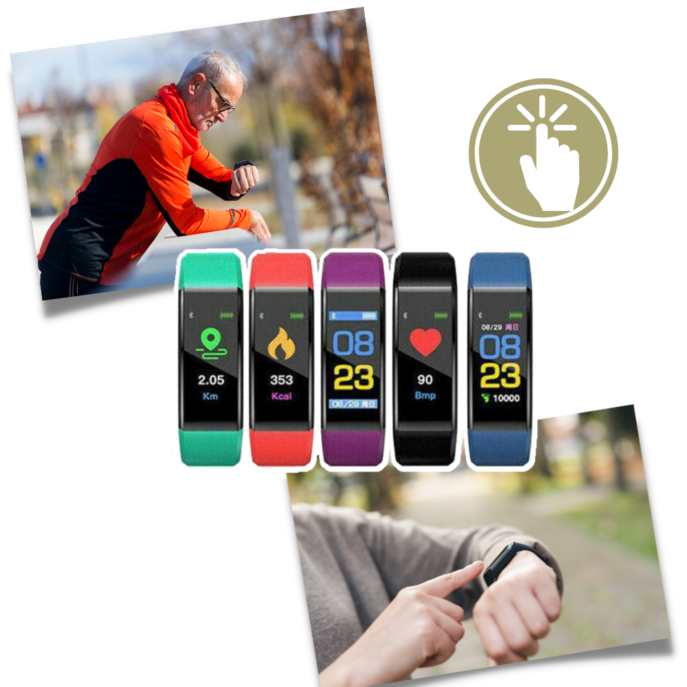 Unisex Senior Smartwatch for Heart Rate & Blood Pressure Monitoring