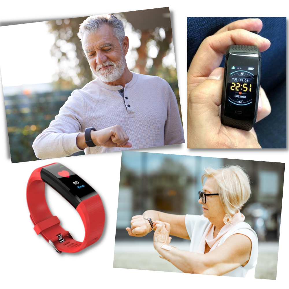 Unisex Senior Smartwatch for Heart Rate & Blood Pressure Monitoring