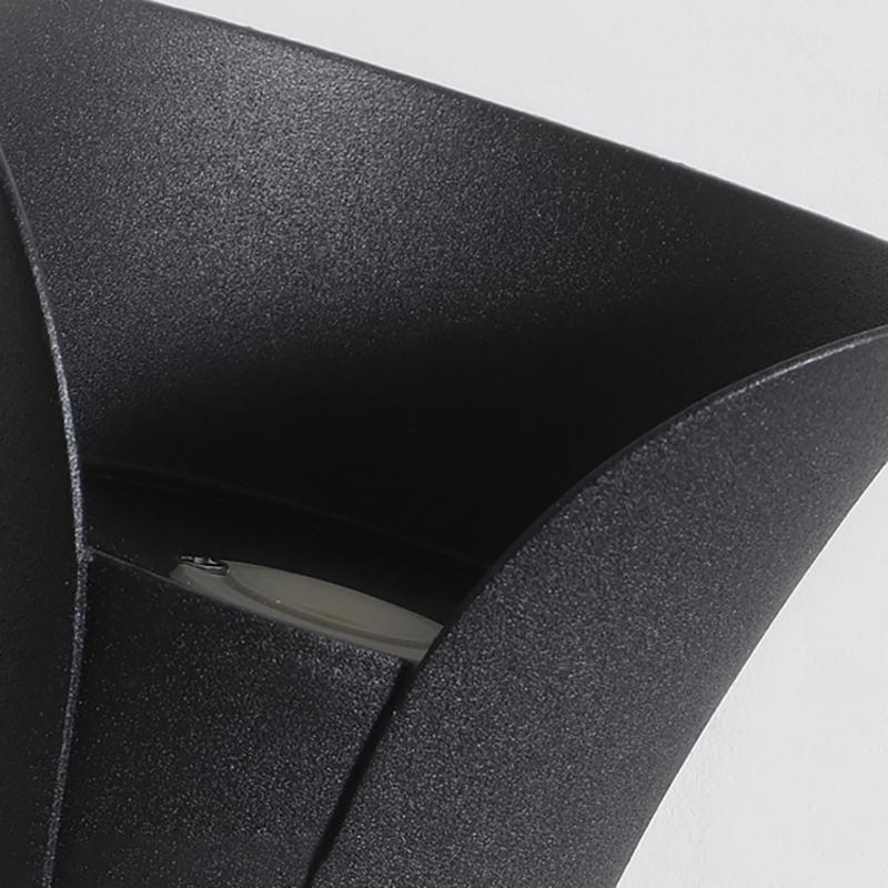 Modern Curved LED Waterproof Up Down Wall Lighting Fixture