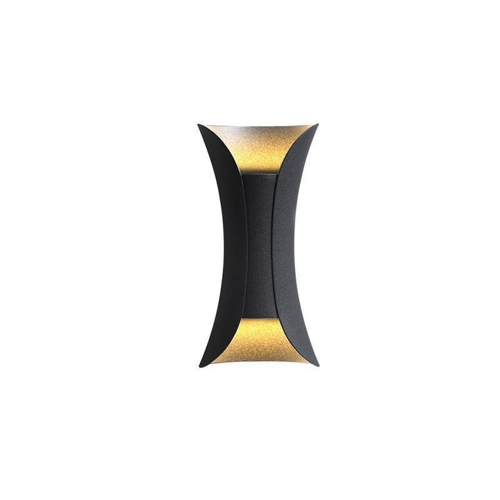Modern Curved LED Waterproof Up Down Wall Lighting Fixture