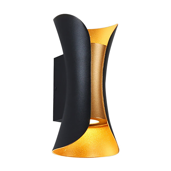 Modern Curved LED Waterproof Up Down Wall Lighting Fixture