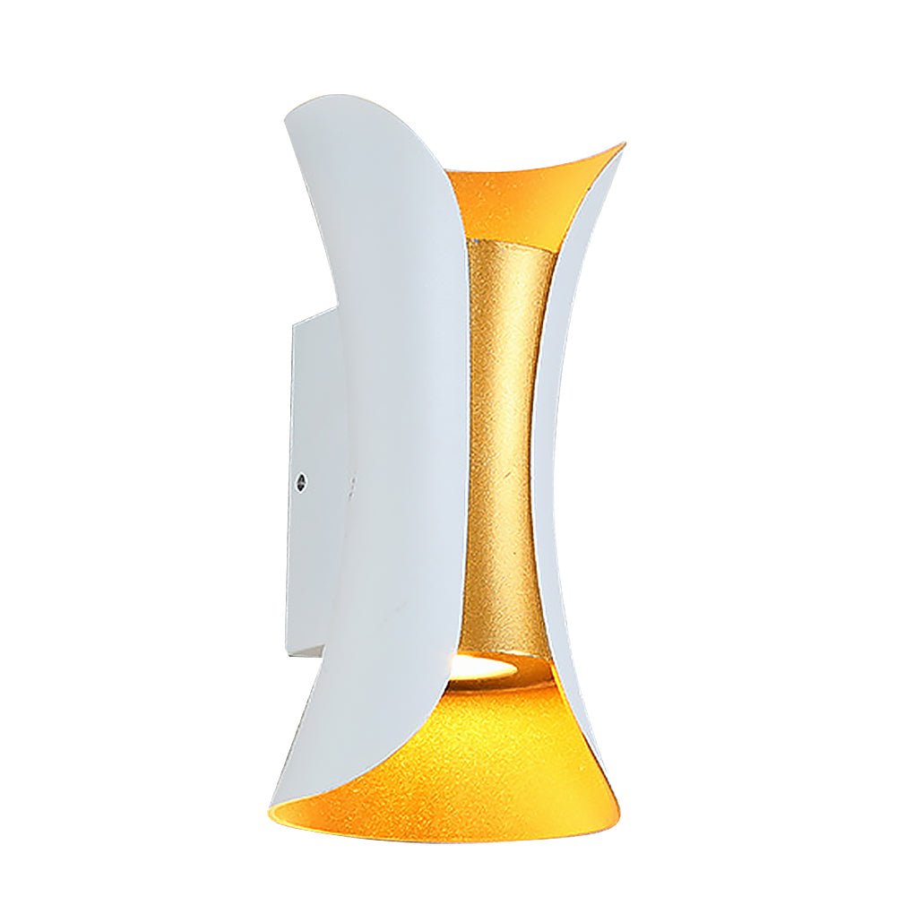 Modern Curved LED Waterproof Up Down Wall Lighting Fixture
