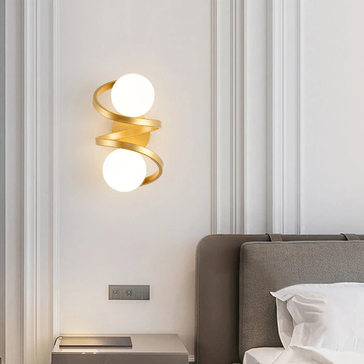 Modern Dual LED Globe Wall Light Fixture