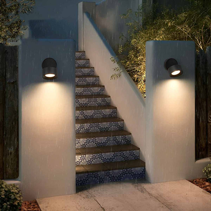 Waterproof Modern Round Adjustable Outdoor Wall Lights