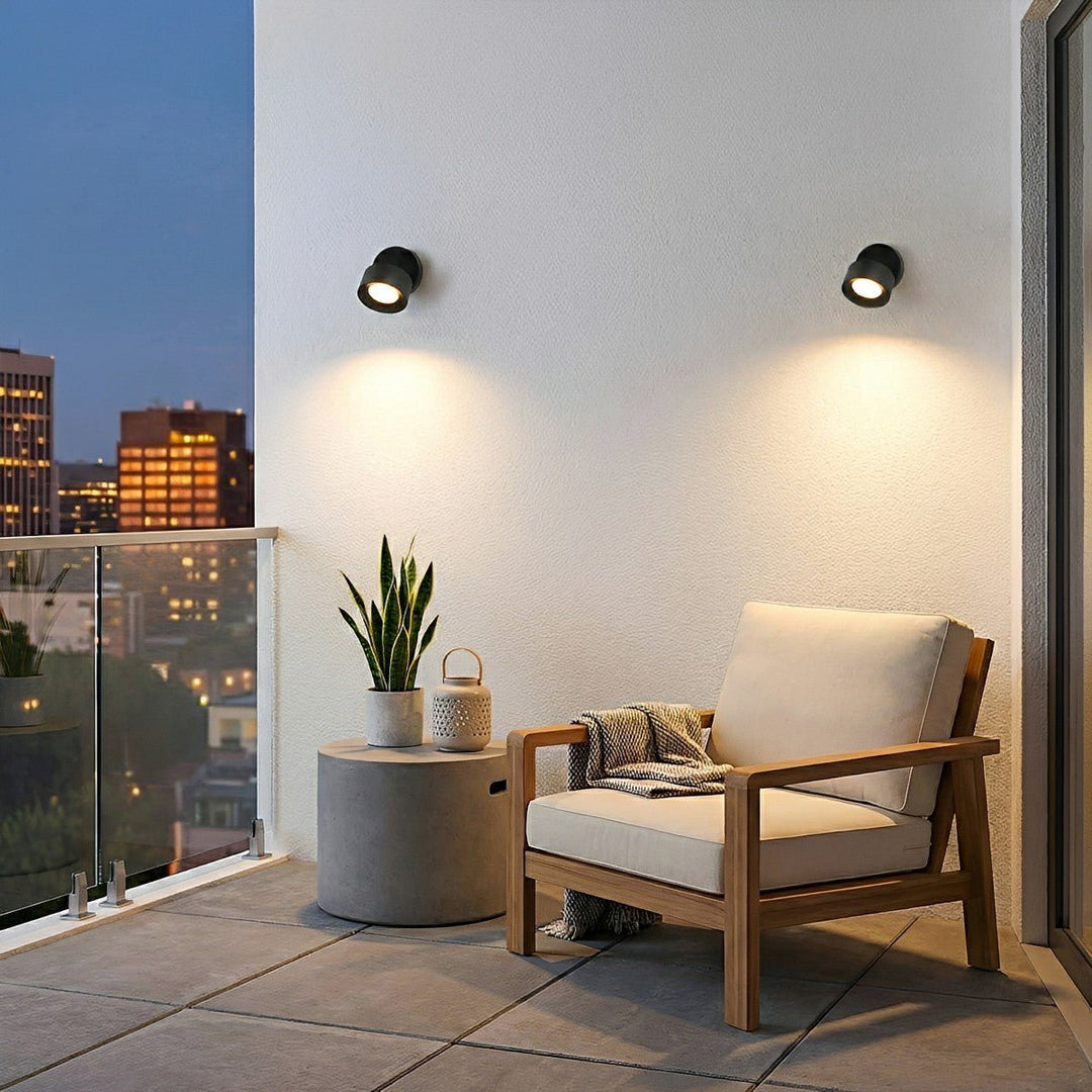 Waterproof Modern Round Adjustable Outdoor Wall Lights