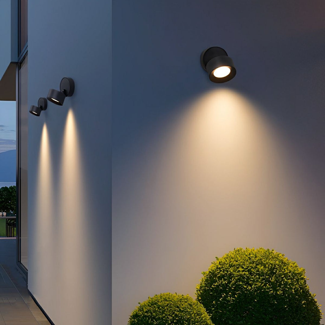 Waterproof Modern Round Adjustable Outdoor Wall Lights